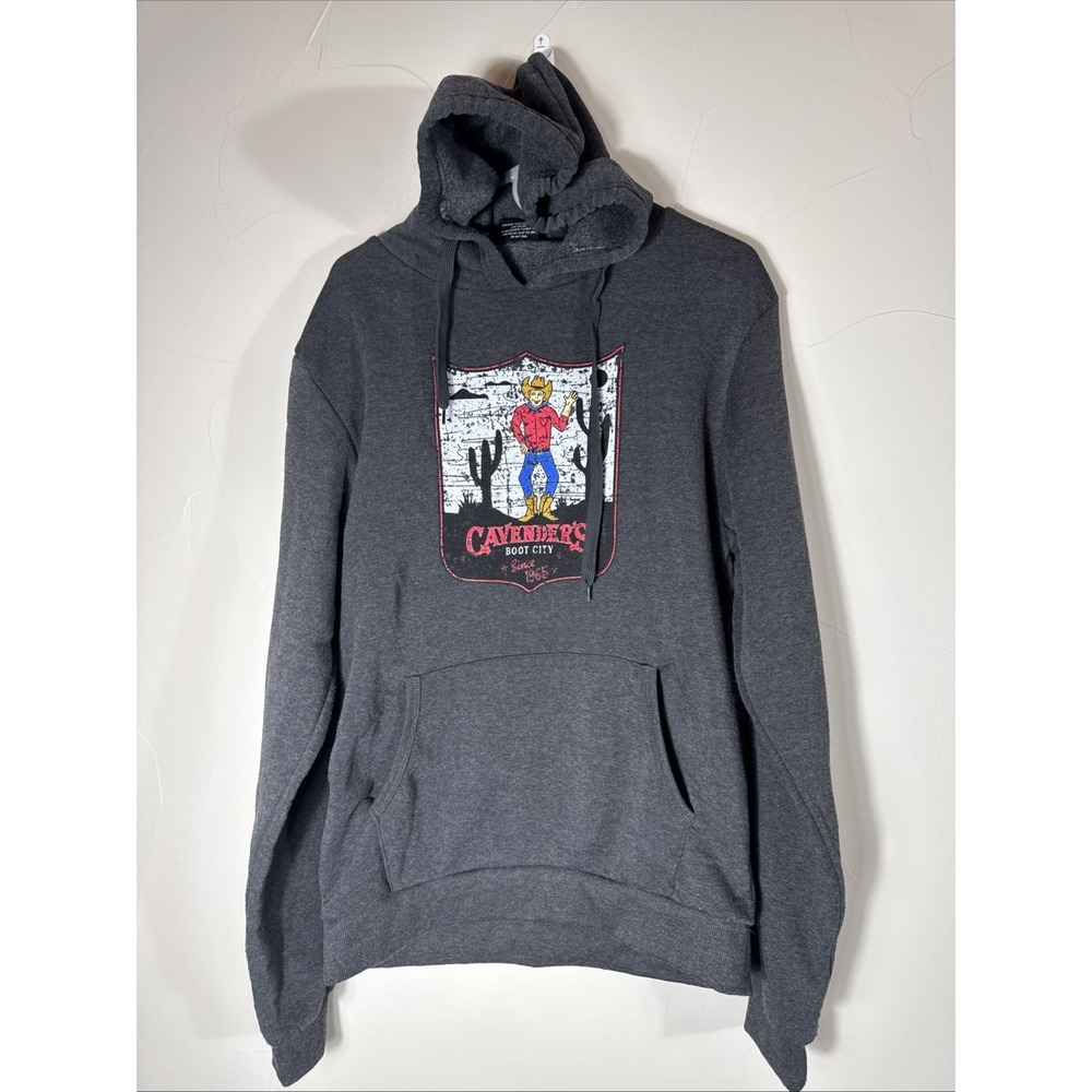 Cavender's Boot City BootDaddy Collection Hoodie Graphic Medium Gray Soft